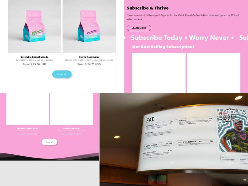 Cat & Cloud Coffee Menu