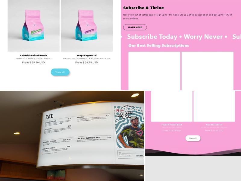 Cat & Cloud Coffee Menu