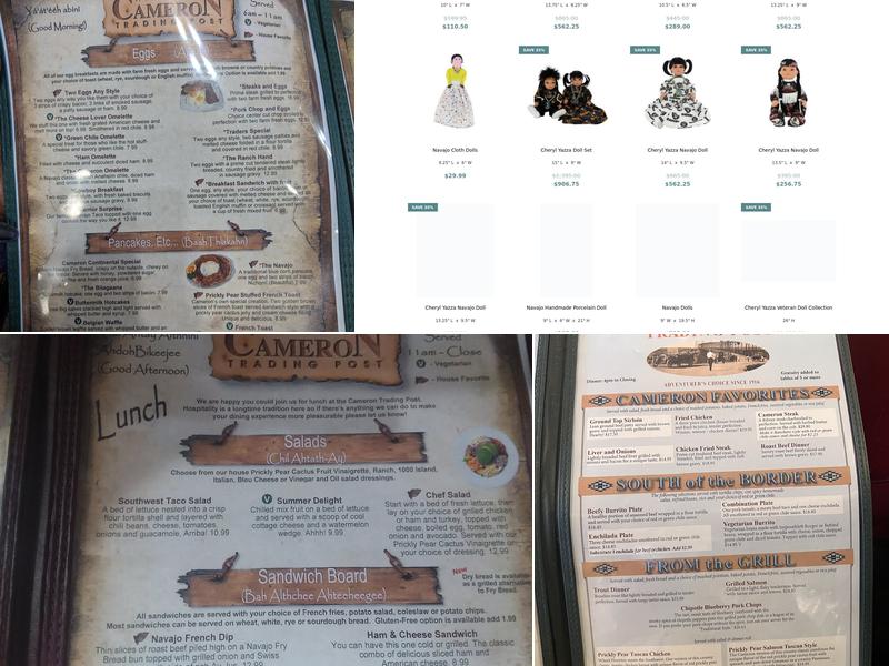 Cameron Trading Post Menu