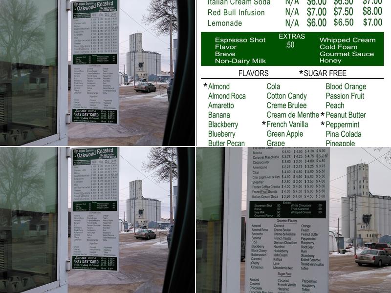 Snowy Mountain Mudd Menu