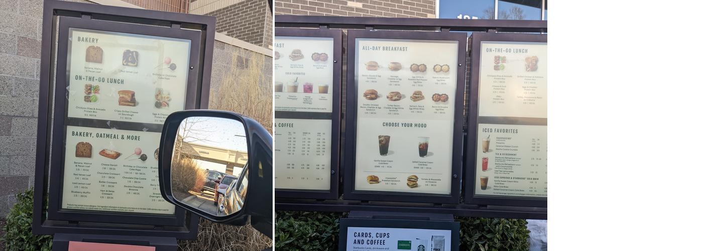 Starbucks Menu