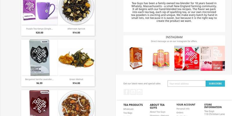 Tea Guys Menu