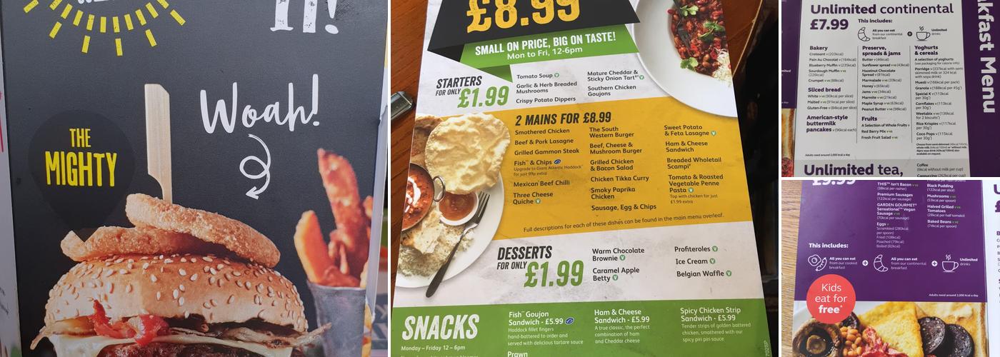 Pirnhall Inn Brewers Fayre Menu