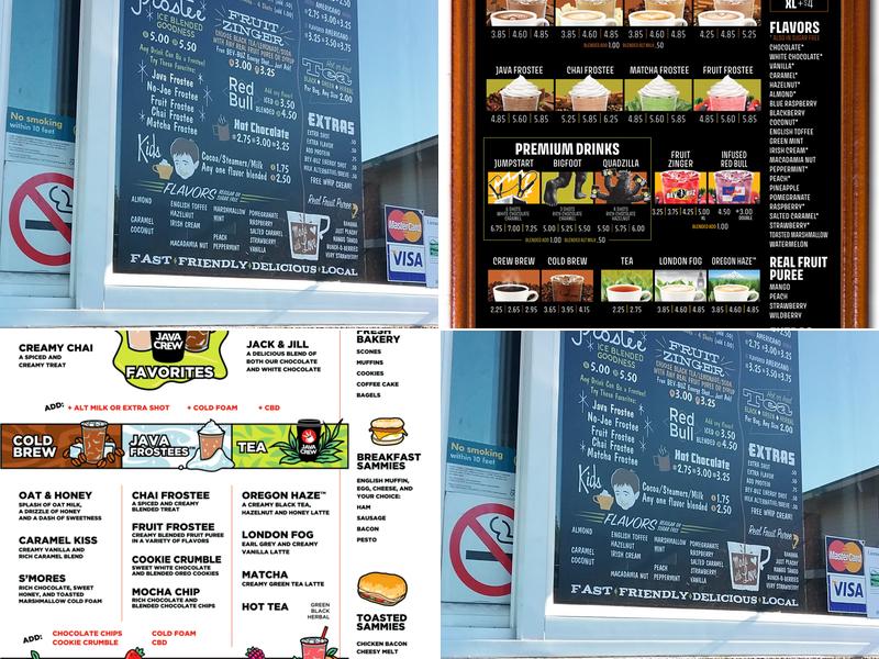 Java Crew Keizer Menu