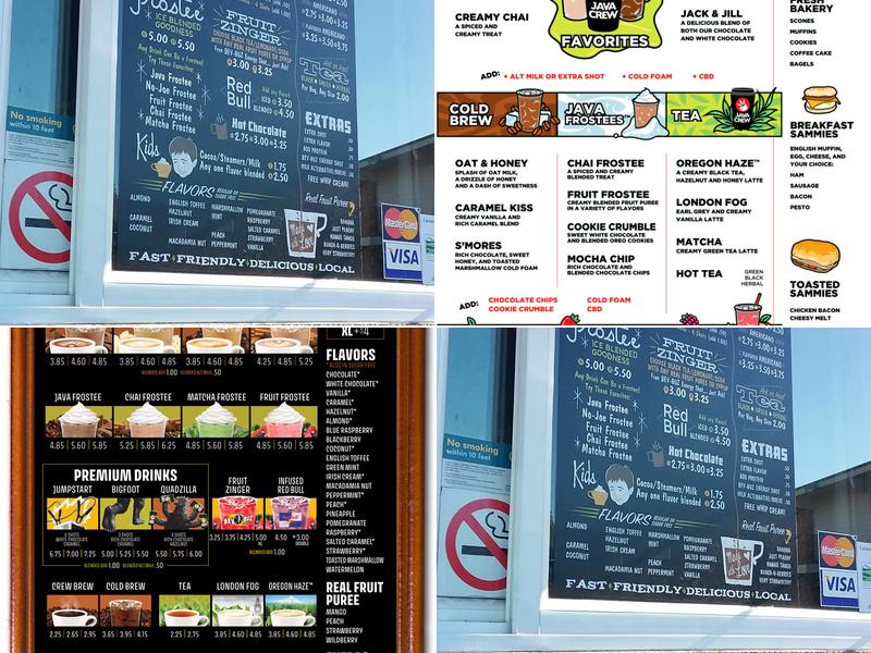 Java Crew Keizer Menu