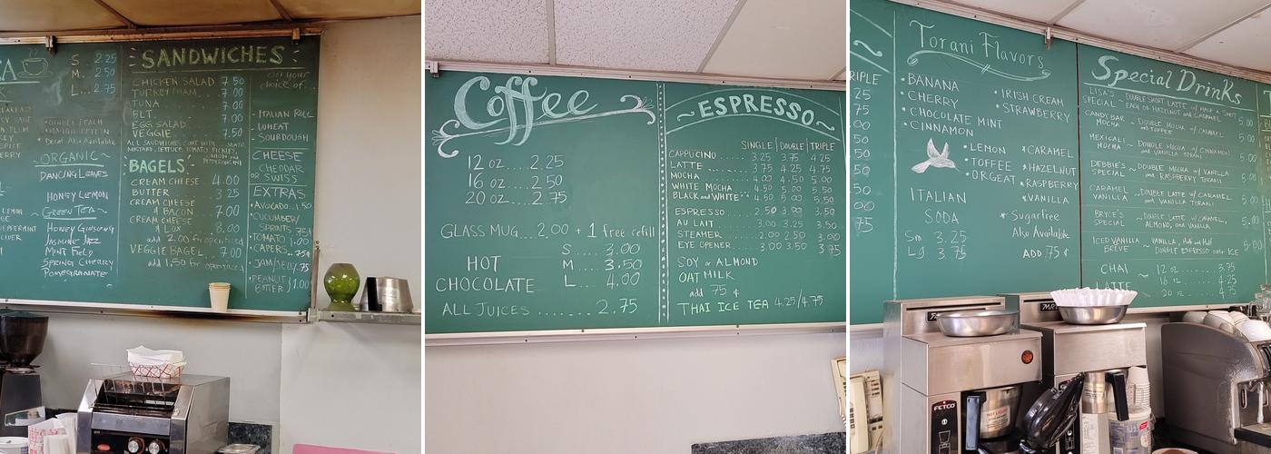 Fog City Java Menu