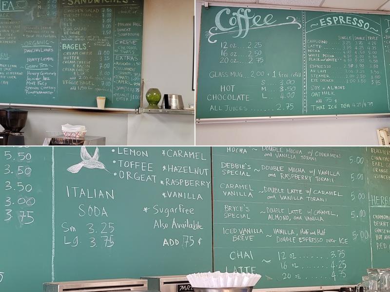 Fog City Java Menu
