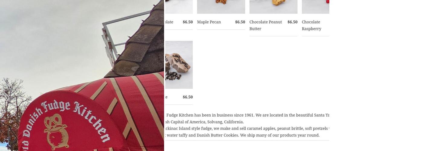 Old Danish Fudge Kitchen Menu