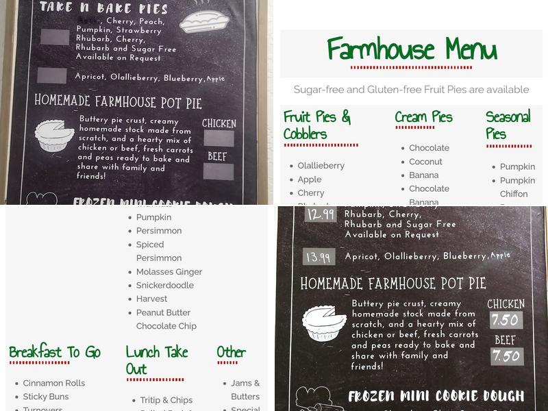 Stephens Farmhouse Menu