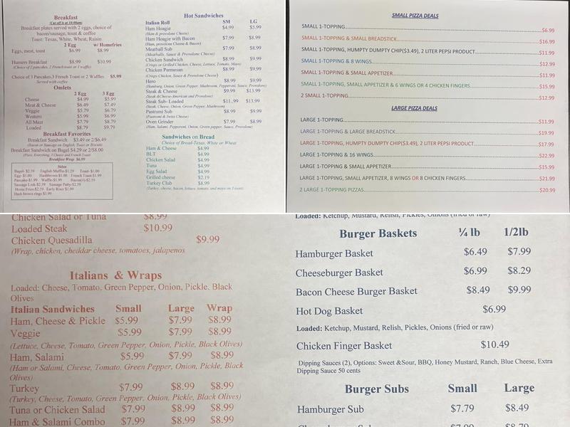 Brettun's Variety Menu
