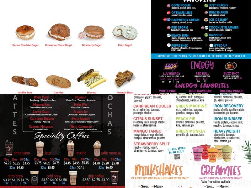 Java Espress Menu