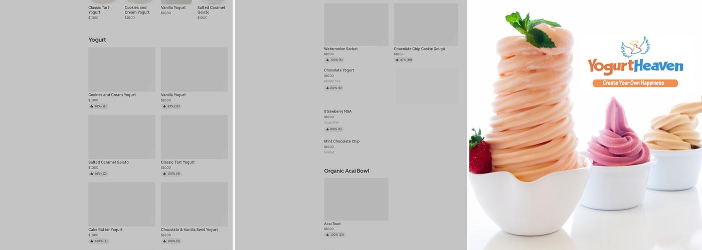 Yogurt Lounge 4S Ranch Menu