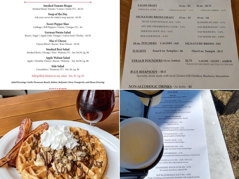 Straub Brewery Inc Menu