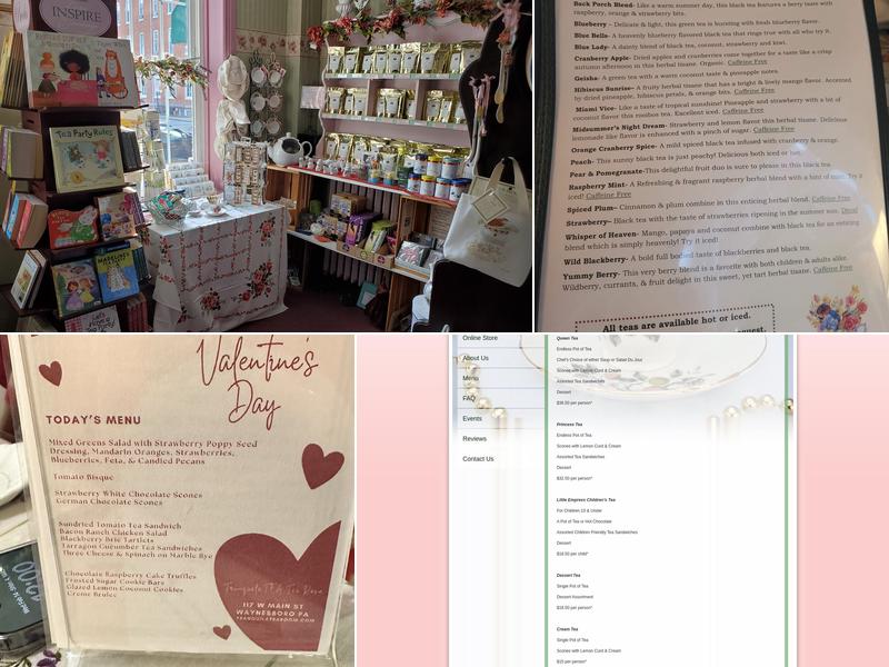 TranquilaTEA Tea Room and Gift Shop Menu