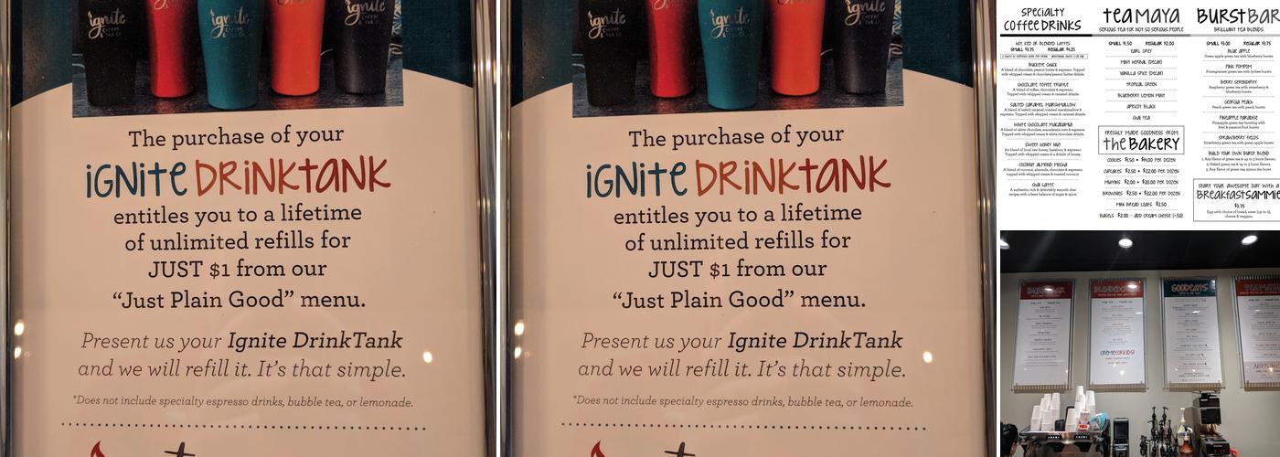 Ignite Coffee & Tea Co. Menu