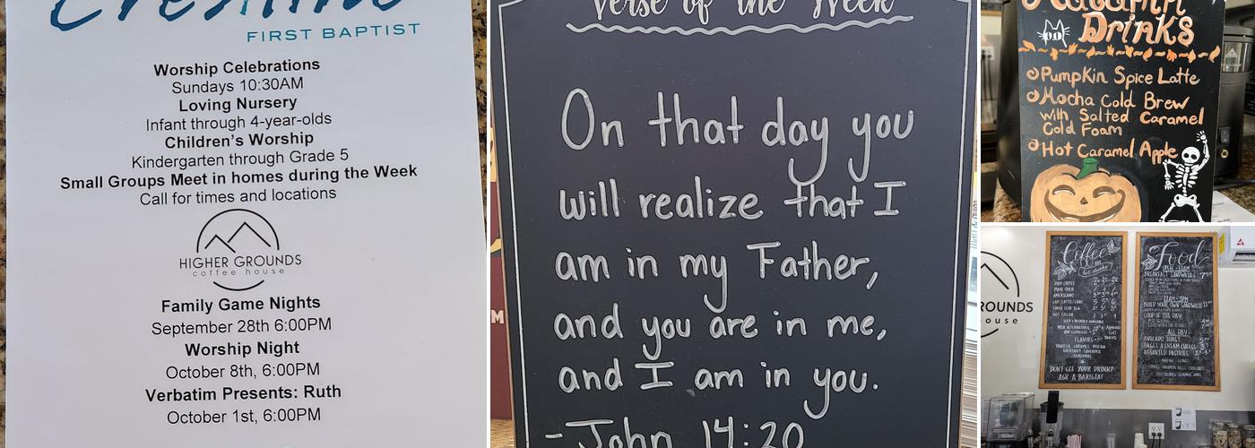 Higher Grounds Coffee House Menu