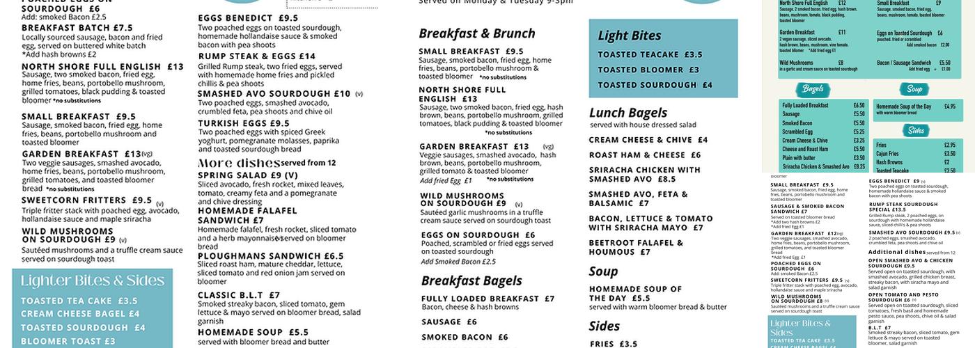 North Shore Coffee House and Kitchen Menu