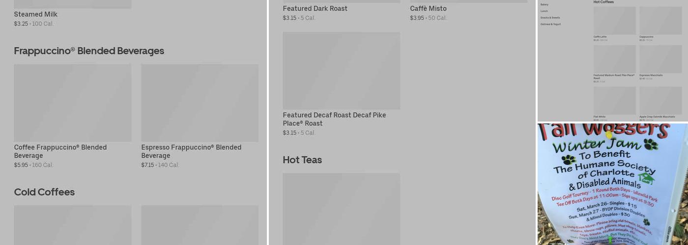 Starbucks Menu