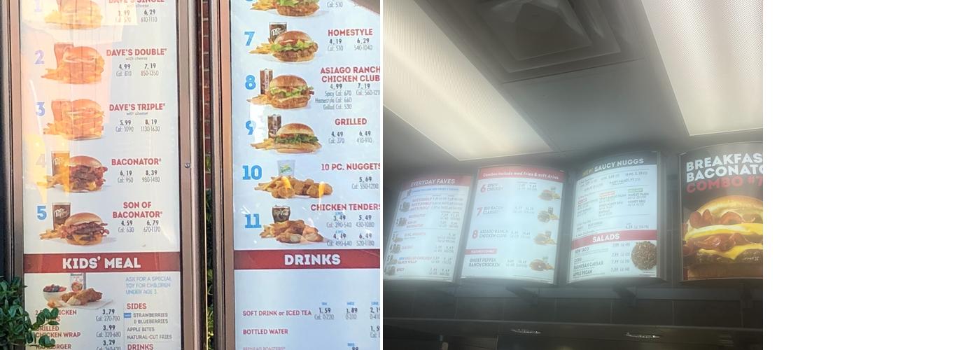 Wendy's Menu