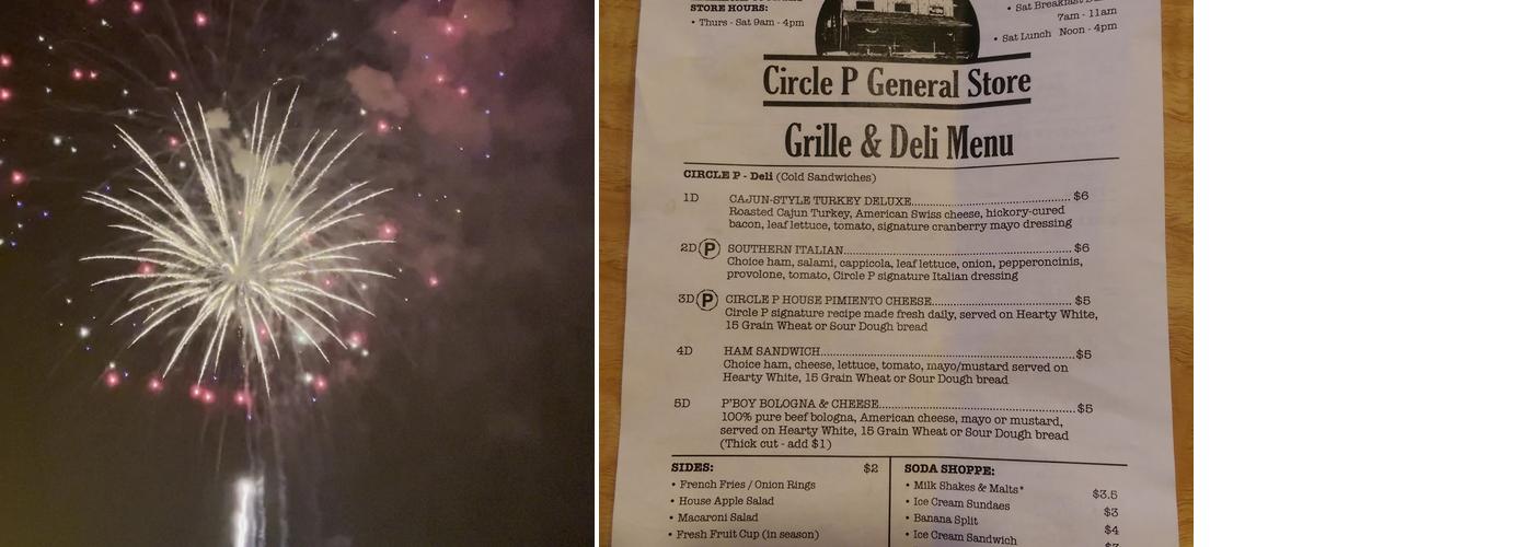 Circle P Ranch Menu