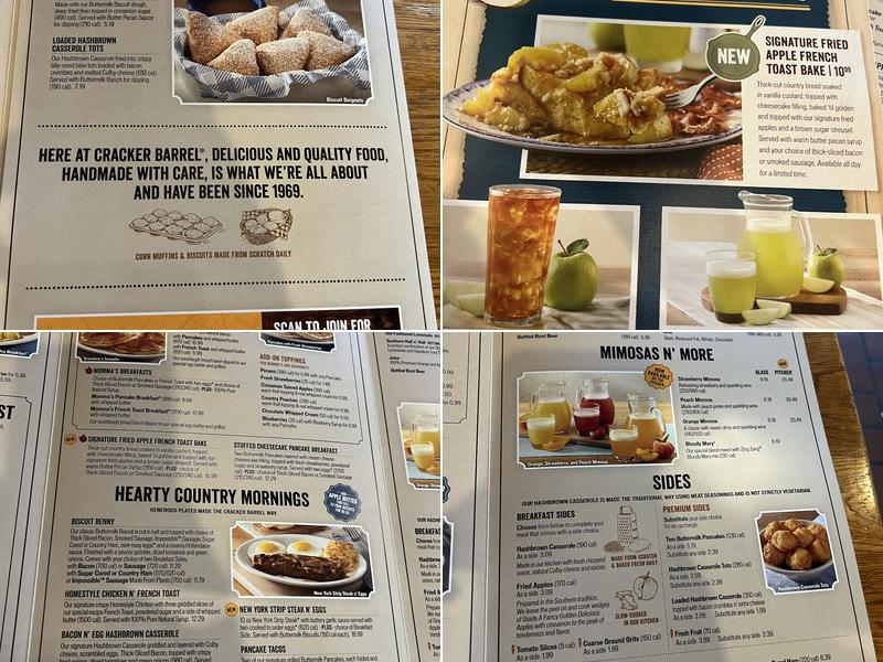 Cracker Barrel Old Country Store Menu