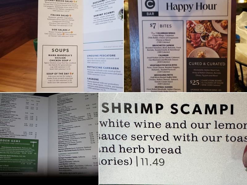 Carrabba's Italian Grill Menu