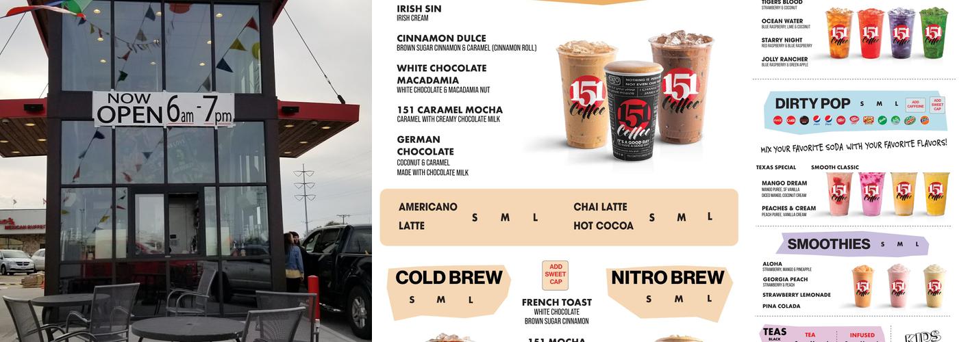 151 Coffee Menu