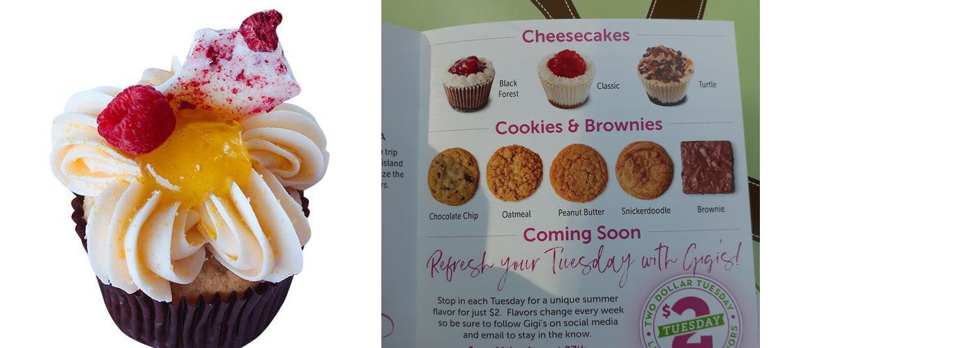 Gigi's Cupcakes Menu