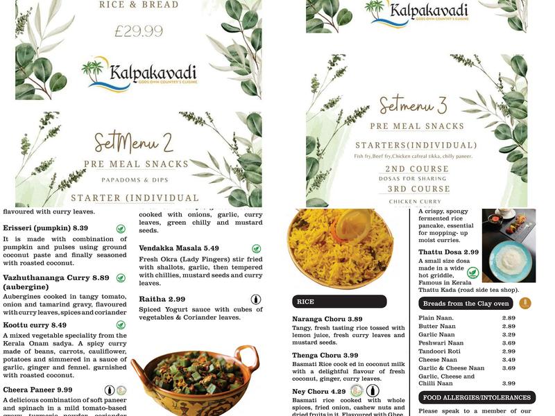 Kalpakavadi Restaurant Menu