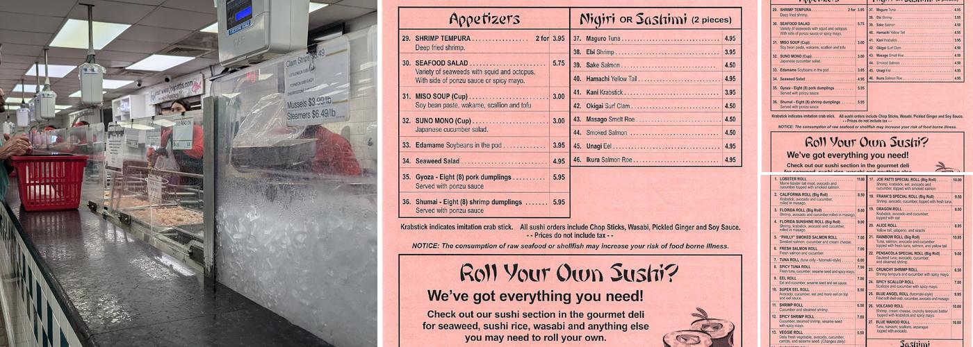 Joe Patti's Seafood Menu