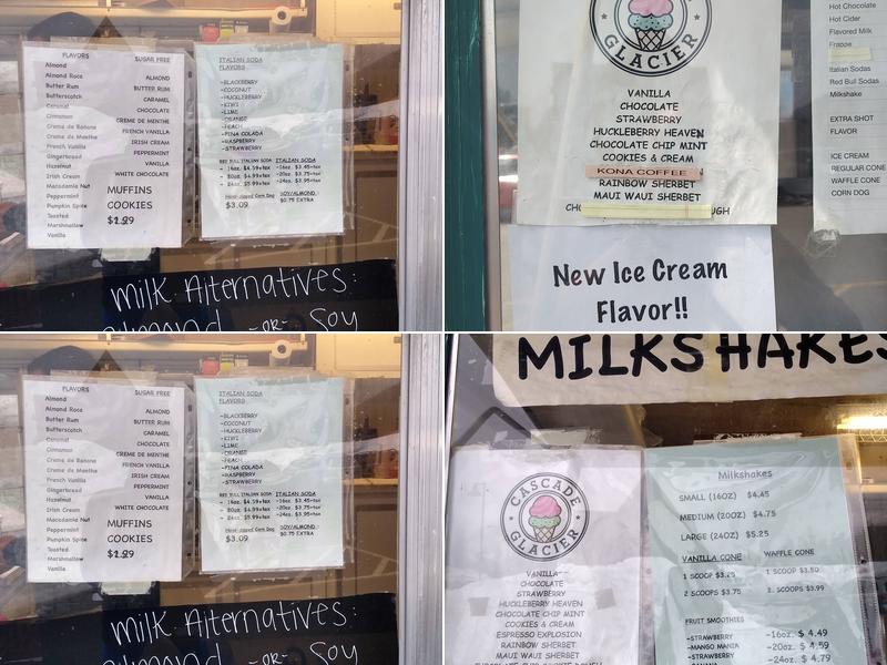 Bob's Espresso Menu
