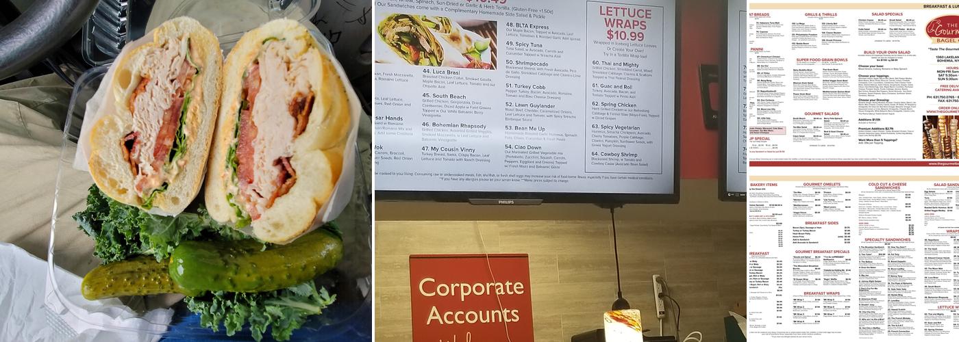 The Gourmet Bagel Co Menu