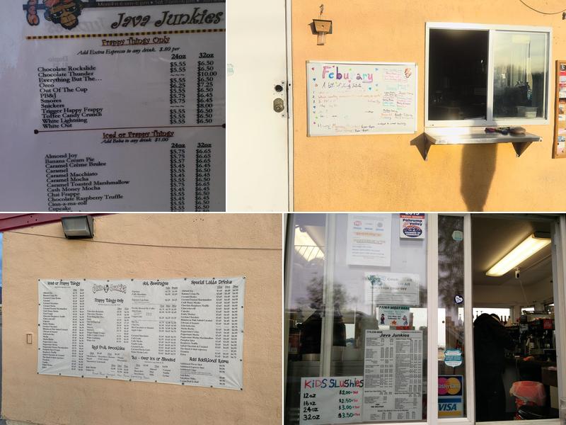 Java Junkies Menu
