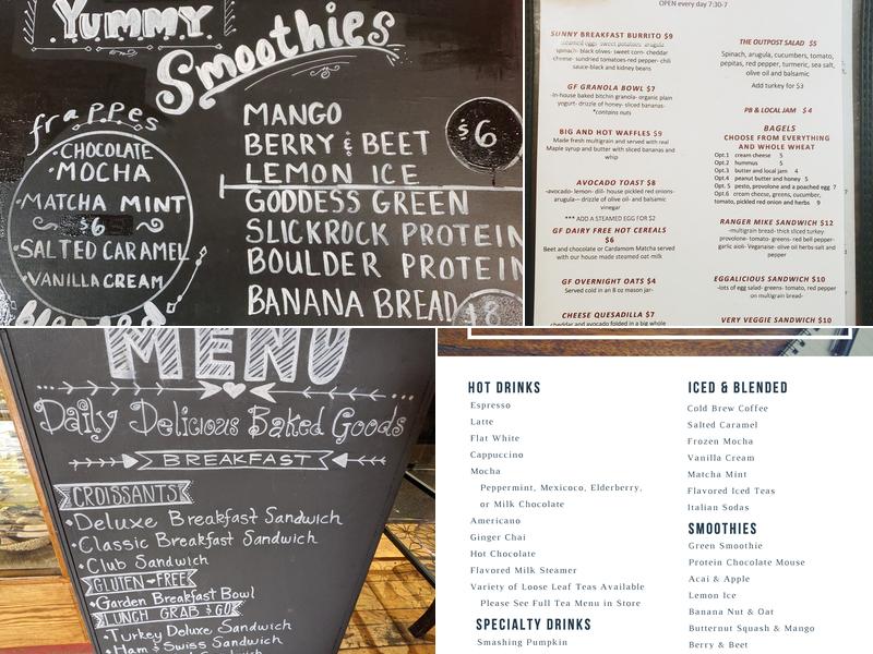 Burr Trail Outpost Menu