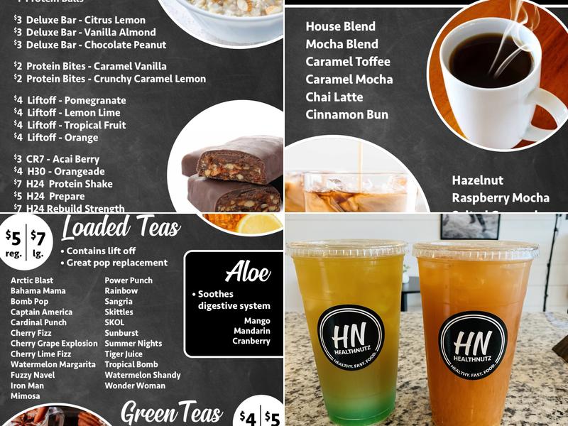 Healthnutz Menu