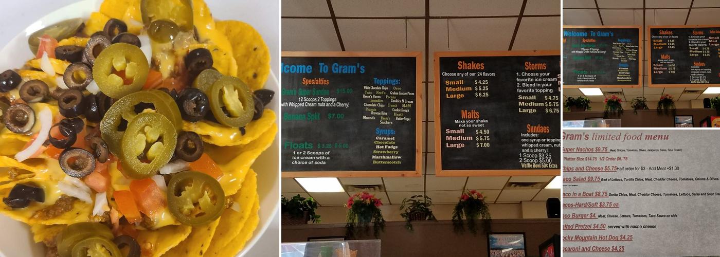 Gram's Ice Cream Menu