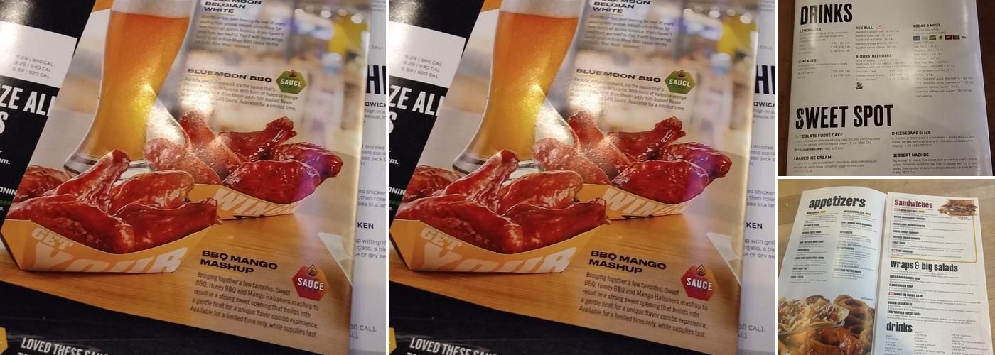 Buffalo Wild Wings Menu