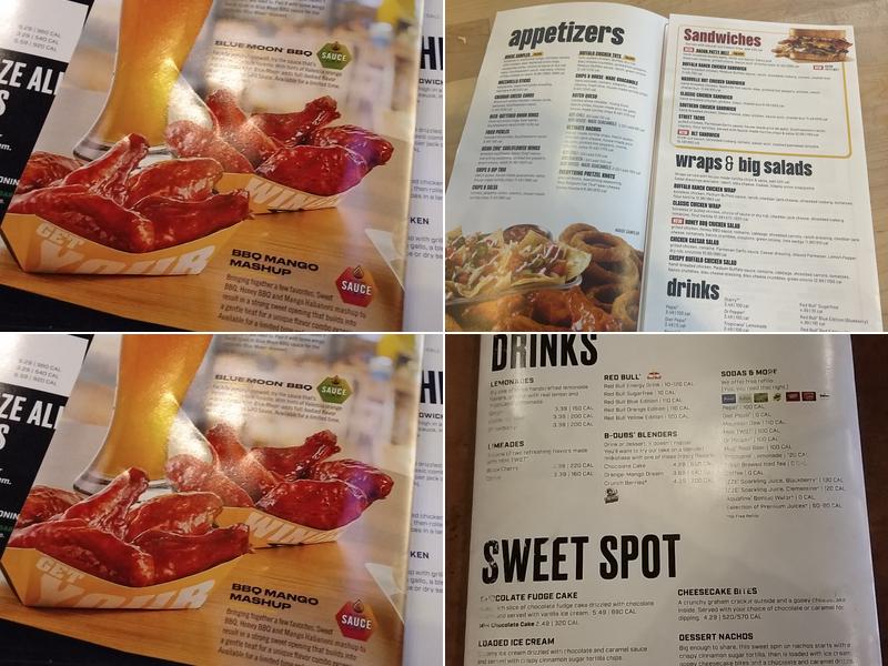 Buffalo Wild Wings Menu