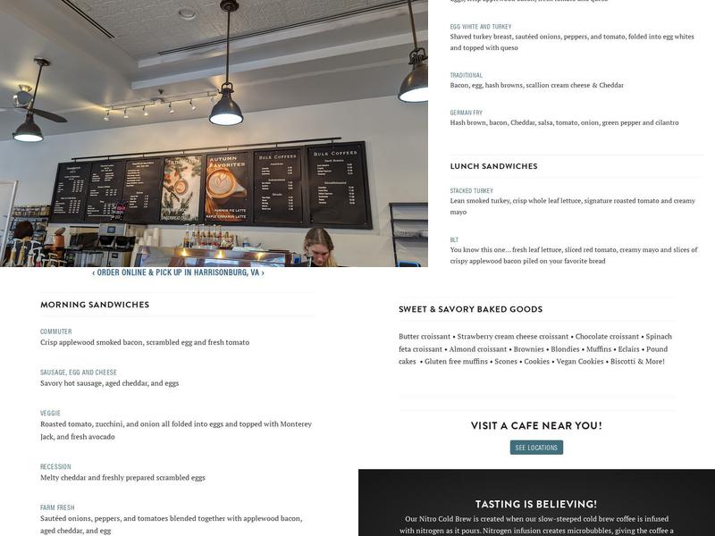 Greenberry's Coffee Co. Menu