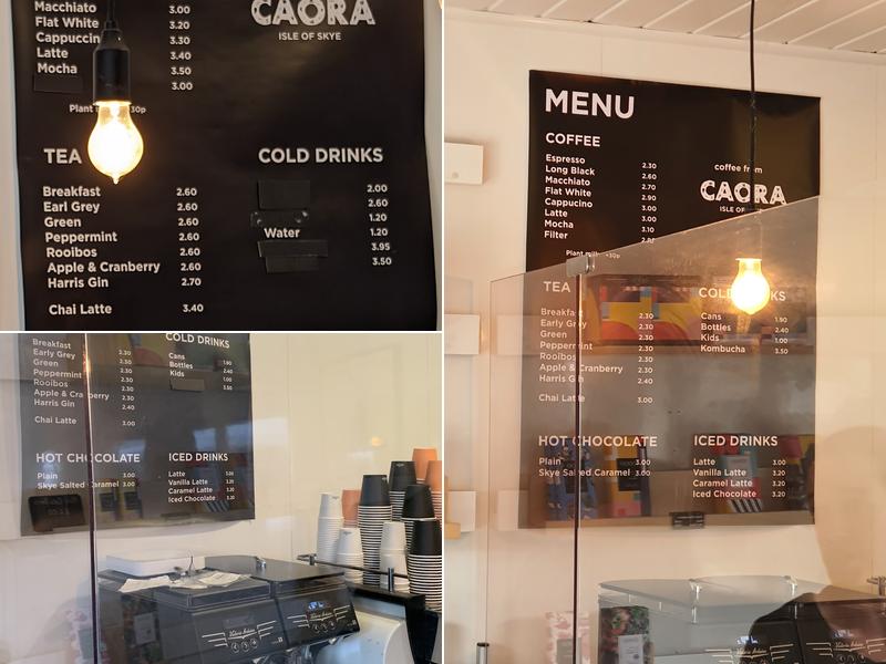 Caora Dhubh Coffee Company Menu