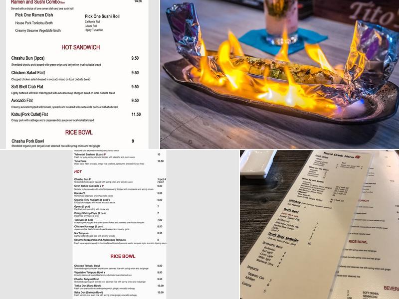 Karai Ramen + Handroll Menu