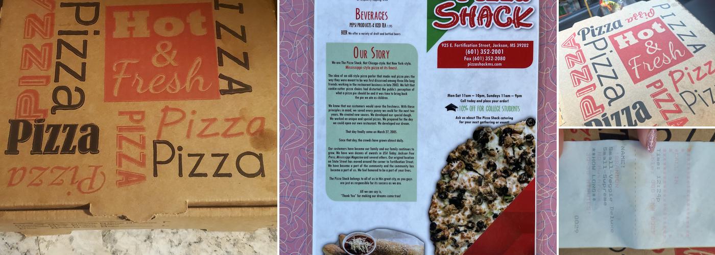 The Pizza Shack Menu