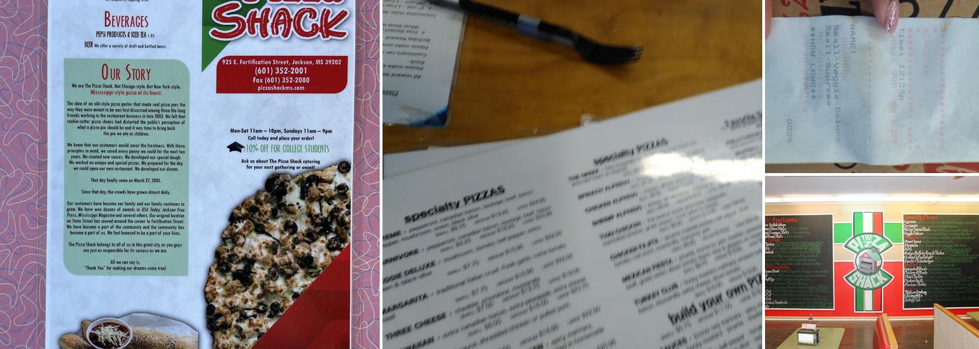 The Pizza Shack Menu