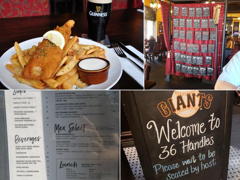 36 Handles Public House Menu