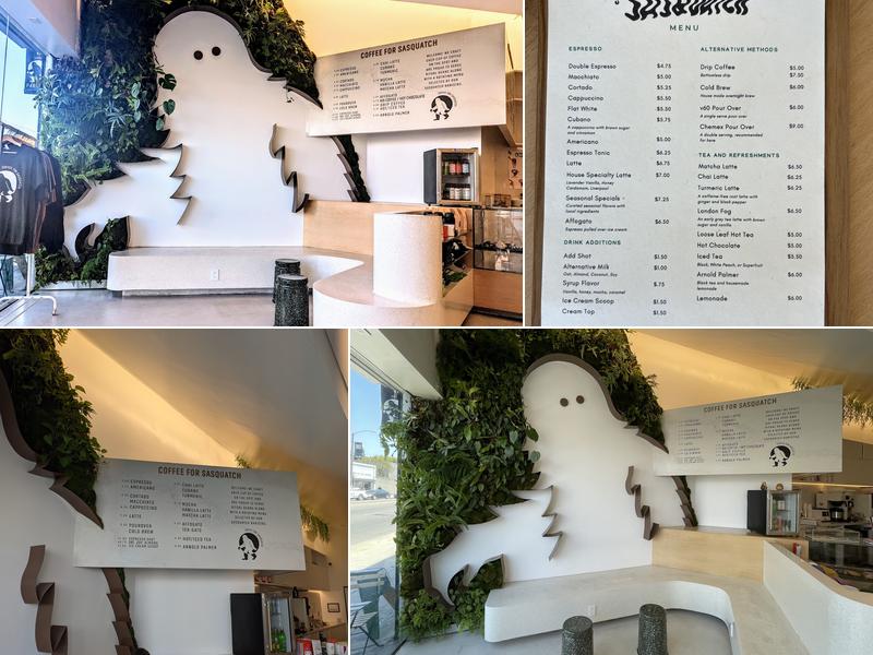 Coffee For Sasquatch Menu