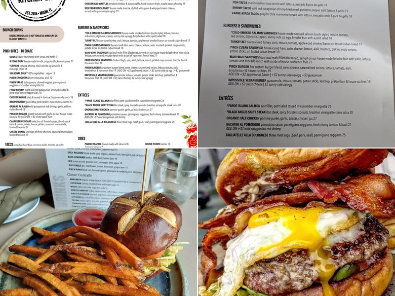 PINCH KITCHEN+BAR Menu