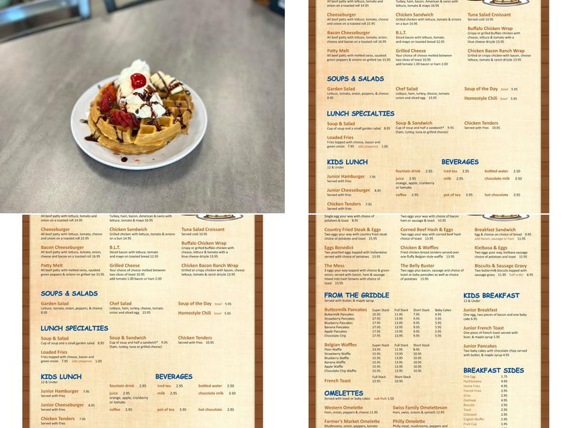 The Island's Pancake House Menu