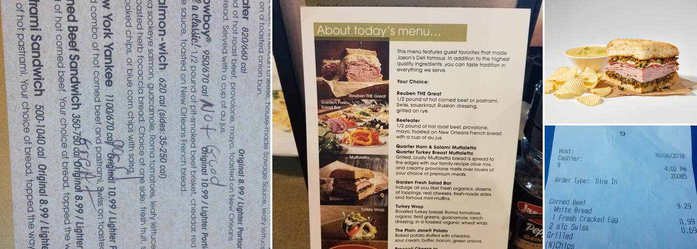 Jason's Deli Menu