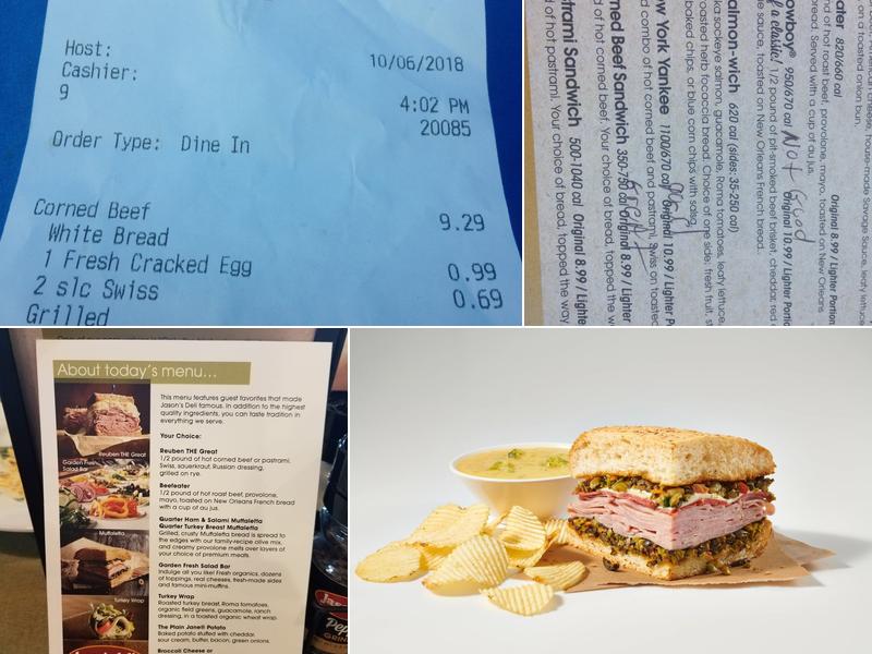 Jason's Deli Menu