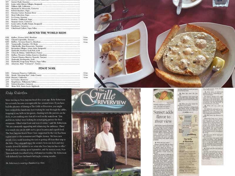 The Grille At Riverview Menu